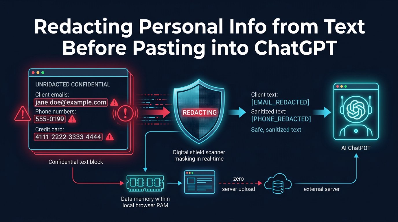 Redacting Personal Info and PII from Text Before Pasting into ChatGPT