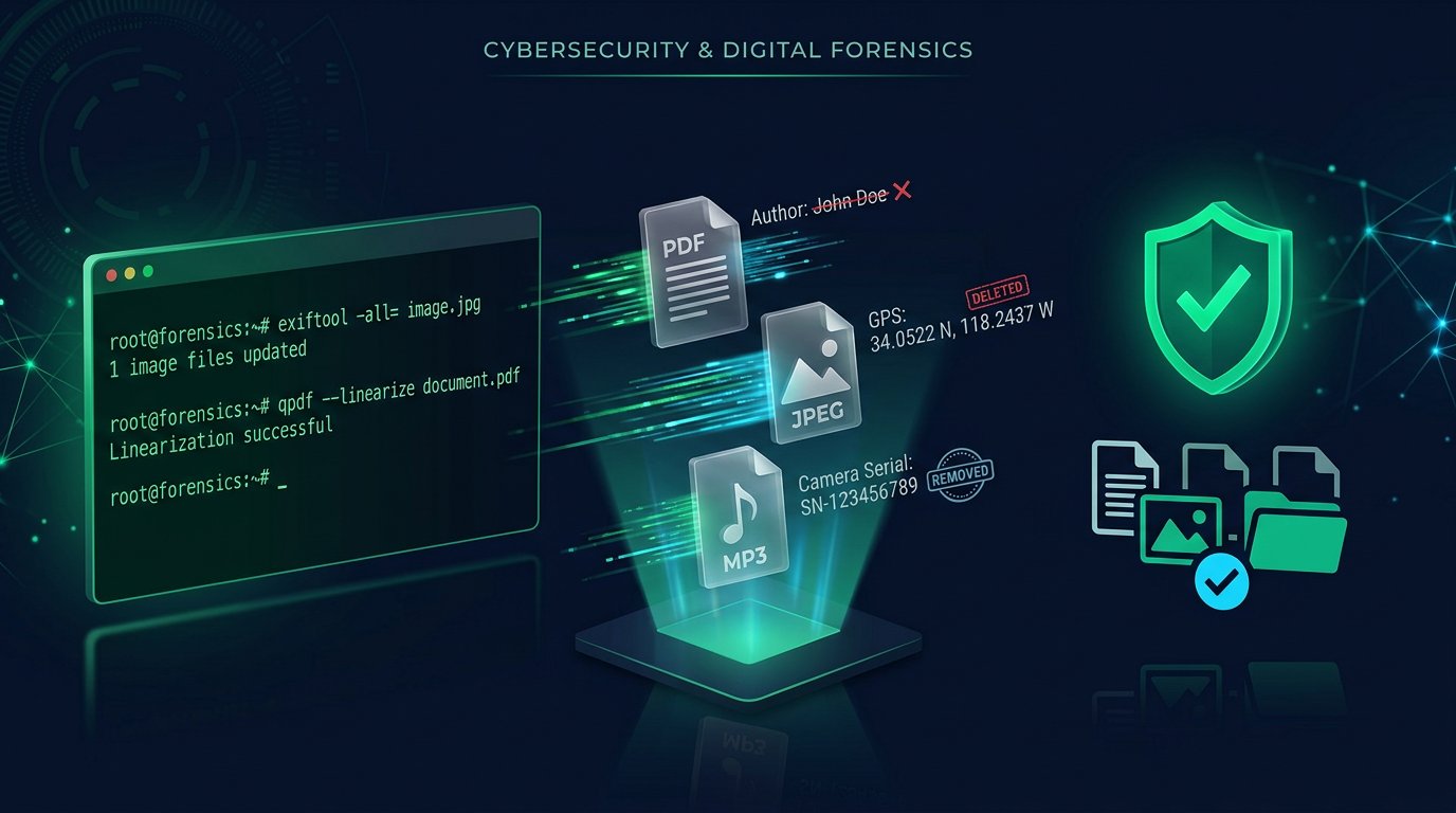 Cybersecurity and Digital Forensics File Metadata Cleaning